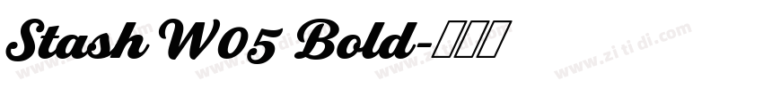 Stash W05 Bold字体转换